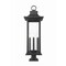 Z-Lite Tiberius 6 Light Outdoor Pier Mounted Fixture, Black/Clear Seedy, 12 In W x 36.75 In H 5017PHXLR-533PM-BK - alternate 3