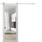 Sartodoors Sturdy Barn Door Clear Tempered Glass, Lucia 2666 White Silk and Aluminum Strips, 6.6FT Silver Rai LUCIA2666BD-S-WS-30 x 84 - alternate 1