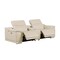 Homeroots 93in Cream and Silver Italian Leather Power Reclining Loveseat With Storage 720568 - alternate 2