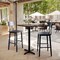 Flash Furniture 30" x 24" Tabletop, Seamless Surface Technology, Dark Brown with 22x22 Black Bar Height X-Base ST-REC2430-WBR-T2222B-GG - alternate 3