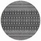 Homeroots 8' Gray Silver And Charcoal Round Tribal Washable Indoor Outdoor Area Rug 582568 - alternate 3
