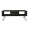 Homeroots 40" Espresso And Black Wood And Metal Coffee Table With Shelf 535057 - alternate 6