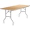 Flash Furniture Rectangle Folding Table, Wood Top, Wood Grain XA-3072-BIRCH-M-GG - alternate 1