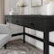 Martha Stewart Rhett Home Office 3 Drawer Desk w/Tapered Legs in Black w/Oil Rubbed Bronze Hardware NAN-PS-23504-BK-BK-MS - alternate 3