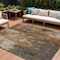 Homeroots 9' X 12' Rust Gray And Ivory Abstract Washable Indoor Outdoor Area Rug 617666 - alternate 1