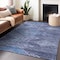 Homeroots 5' X 8' Navy Blue Charcoal And Gray Southwestern Washable Indoor Outdoor Area Rug 603552 - alternate 7