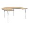 Flash Furniture Commercial Adjustable Height Horseshoe Activity Table-Standard Legs in LT NAT XU-A6066-HRSE-LTNAT-T-A-GG - alternate 1