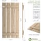Ekena Millwork Rustic Four Board Spaced Board-n-Batten Hand Hewn Faux Wood Shutters, 23 1/2W x 48H, PR SHUBSS23X48HHPR - alternate 7
