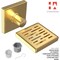 Hydroware Square Shower Drain, C06 Brushed Gold, 6 Inches HYD-0020 - alternate 3