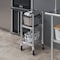 Amgood 14 in. x 14 in. Stainless Steel Rice Warmer Stand with Wheels AMG RW-1414-Z - alternate 6