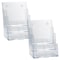 Azar Displays Three-Tier Three-Pocket Letter Sized Brochure Holder, 2PK 252378-2PK - alternate 1