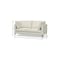 Homeroots 76" Cream Fabric Sofa With Ottoman With Black Legs 641069 - alternate 4