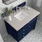 James Martin Vanities Brittany 36" Single Vanity, Victory Blue, w/ 3 CM Siberian Silestone Top 650-V36-VBL-3SFR - alternate 2