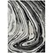 Homeroots 3' X 5' Black Gray And Ivory Abstract Washable Indoor Outdoor Area Rug 601248 - alternate 6
