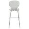 Leisuremod Oyster Acrylic Barstool with Steel Frame in Chrome Finish, Smoke OC31TBL - alternate 3