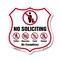 Signmission No Soliciting Shield Sign No Politics Ma, 12 Inch X 12 Inch, Aluminum Metal Sign SHI-A-12-403 - alternate 1