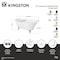 Kingston Brass 57" Cast Iron Oval Single Slipper Clawfoot Tub, No Faucet Drillings, White/Polished Brass VCTND5728NT2 - alternate 2
