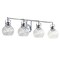 Jonathan Y Shirley 34" 4-Light Farmhouse Industrial Metal LED Vanity Light w/ Seeded Glass Globe Shades, Chrome JYL7406A - alternate 7