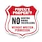 Signmission Private Property Shield Sign No Hunting, 18 inch X 18 inch, Plastic Sign, 2PK SHI-P-2PACK-18-445 - alternate 1