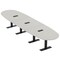 Skutchi Designs 16 Person Conference Table With Power Unit | 16' Boval Table | Harmony Series HAR-BOVL-48X192-T.BK-U779-EBLK - alternate 1