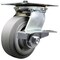 Service Caster 5 Inch Heavy Duty Thermoplastic Rubber Caster with Roller Bearing and Brake SCC SCC-35S520-TPRRF-SLB - alternate 1