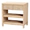 Bali & Pari Lanica Japandi Sun Bleached Rattan 2-Drawer Console Table 248-13727-ZORO - alternate 1
