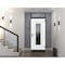 Vdomdoors Steel Door Ballucio 6044 Gray Graphite Top Exterior Window Stainless Inserts Single Modern Painted- BALLUCIO6044EXD-GRE-W36xH80+16-LH-I - alternate 2