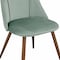 Homeroots Set of Two Green and Brown Velvet and Steel Dining Side Chairs, 2PK 719345 - alternate 4