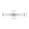 Jonathan Y Cecil 23" 2-Light Tall Cylinder Iron/Striped Glass Modern Mid-Century LED Vanity, Chrome JYL3538A - alternate 3