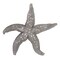 Homeroots 19" Antiqued Silver Resin Starfish Hanging Dimensional Sculpture 401229 - alternate 1