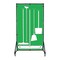 5S Supplies Housekeeping Shadow Board Broom Station V9, Green / White, Broom, No Text HSB-V9-GREEN/WHITE-BO-NO TEXT - alternate 1