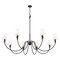 Z-Lite Claudelle 8-Light Chandelier, 65 in W, Matte Black 4014-65MB - alternate 4