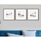 Homeroots Set Of Three Shoreline Blues III Framed Art Silver Picture Frame Wall Art, 3PK 416425 - alternate 3