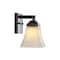 Jonathan Y Staunton 5" 1-Light Farmhouse Cottage Metal LED Vanity Light w/Frosted Glass Shade, Oil Rubbed Bronze JYL7522A - alternate 1