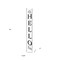 Homeroots 72in White And Black Solid Wood Hello Porch Sign 634451 - alternate 2