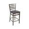 Bfm Seating Lima Ladder Back Counter Height Stool - Rustic Copper Relic Seat - Steel Frame - Clear Coat Finish 2160HRCR-CL - alternate 1