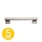 Sapphire Hexa Series 5 in. 128 mm Center-to-Center Modern Brushed Satin Nickel Cabinet Hardware Handle/Pull 5-Pack SP-2891-128-BSN-5 - alternate 1