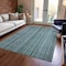 Homeroots 8' X 10' Teal Blue Aqua And Gray Striped Washable Indoor Outdoor Area Rug 616391 - alternate 4