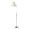 Homeroots 68" Nickel Adjustable Floor Lamp With White Fabric Empire Shade 526244 - alternate 1