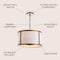 Jonathan Y Thatcher 17" Metal LED Pendant Light, Gold/White JYL3510B - alternate 7