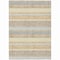 Homeroots 8' X 10' Gold And Silver Striped Washable Indoor Outdoor Area Rug 632212 - alternate 3