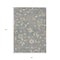 Homeroots 8' X 10' Gray Blue And Green Floral Washable Indoor Outdoor Area Rug 597815 - alternate 5