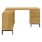 Homeroots 60" Brown and Black L Shape Computer Desk With Three Drawers 489930 - alternate 5