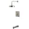 Kingston Brass Single-Handle Pressure Balanced Tub and Shower Faucet, Brushed Nickel KB5898AL - alternate 1
