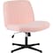 Yssoa Simple Deluxe Wide Criss Cross Legged Chair, Swivel Office Desk Chair, Height Adjustable Faux Fur,  3A88FNCHAIROFFICETDPNK01 - alternate 4