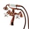 Kingston Brass 6" Center Deck-Mount Clawfoot Tub Faucet with Hand Shower, Antique Copper KS267PXAC - alternate 1