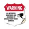 Signmission Video Surveillance Shield Label Set Warn, 18 Inch X 18 Inch, Vinyl Decal SHI-D-18-467 - alternate 1