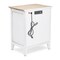 Homeroots 28" Natural And White Solid Wood Distressed One Drawer Nightstand With USB Port 571343 - alternate 3