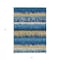 Homeroots 3' X 5' Navy Blue Gold And Ivory Striped Washable Indoor Outdoor Area Rug 598370 - alternate 4