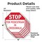 Signmission Stop For Pedestrian in Crosswalk, 4 inch X 4 inch, Vinyl Decal, 5PK OC-D-5PACK-4-120 - alternate 3